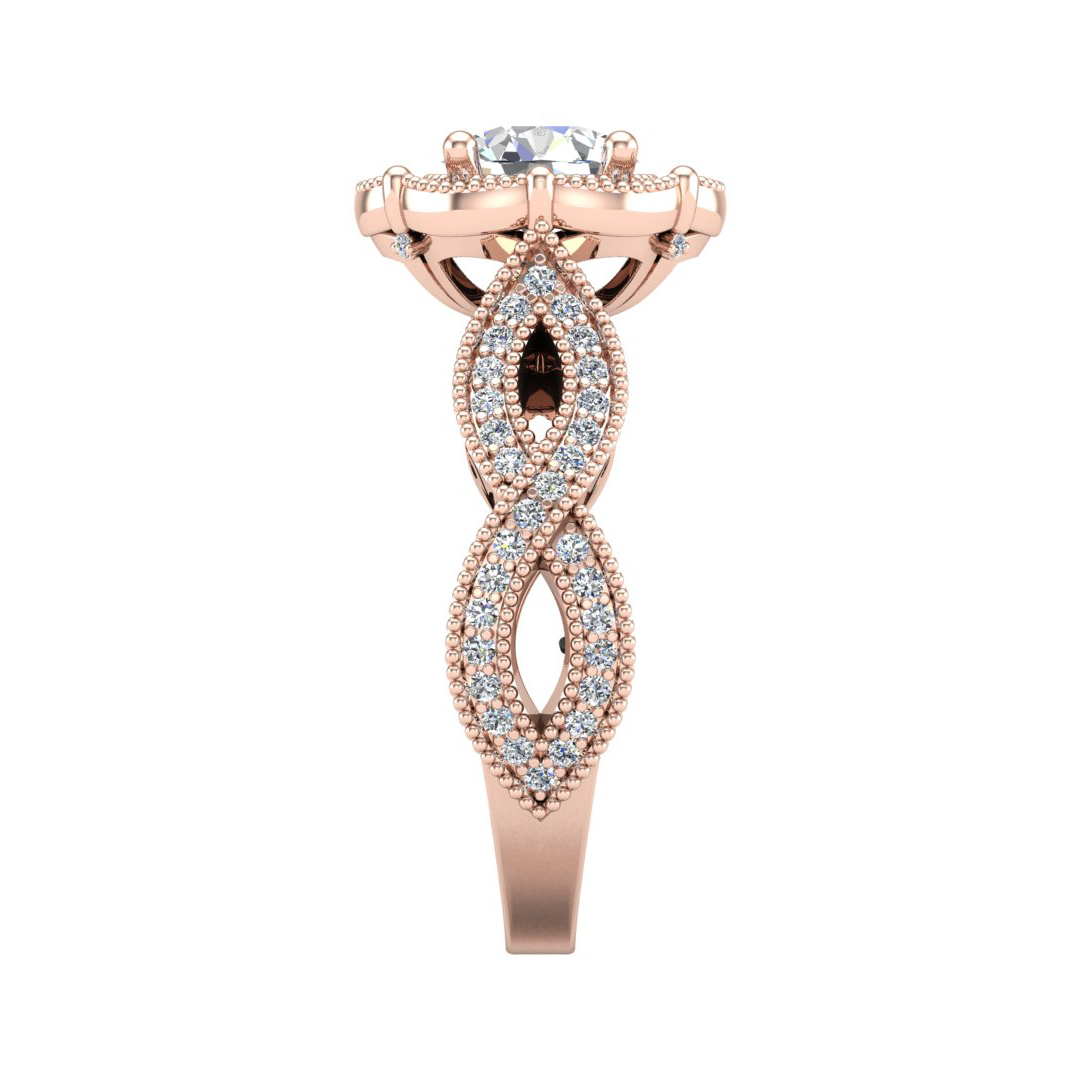 Amiyah Halo Engagement Ring